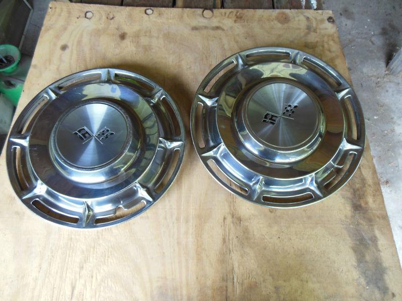 Chevrolet 1960 two  hub caps , used ,  usa