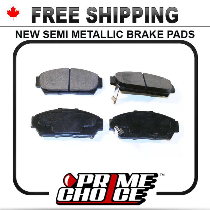 New premium complete set of front metallic disc brake pads with shims