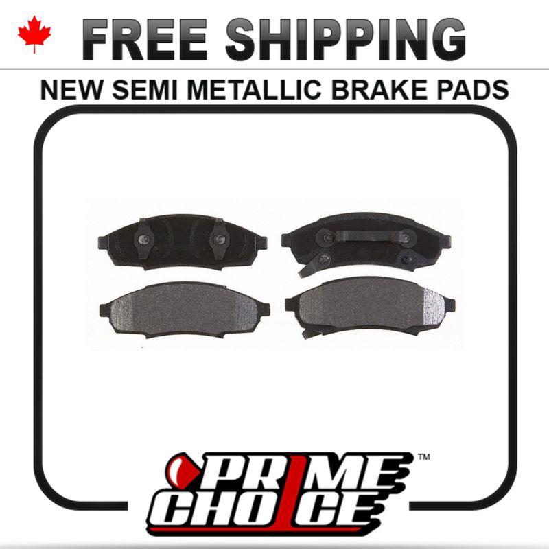 New premium complete set of front metallic disc brake pads with shims