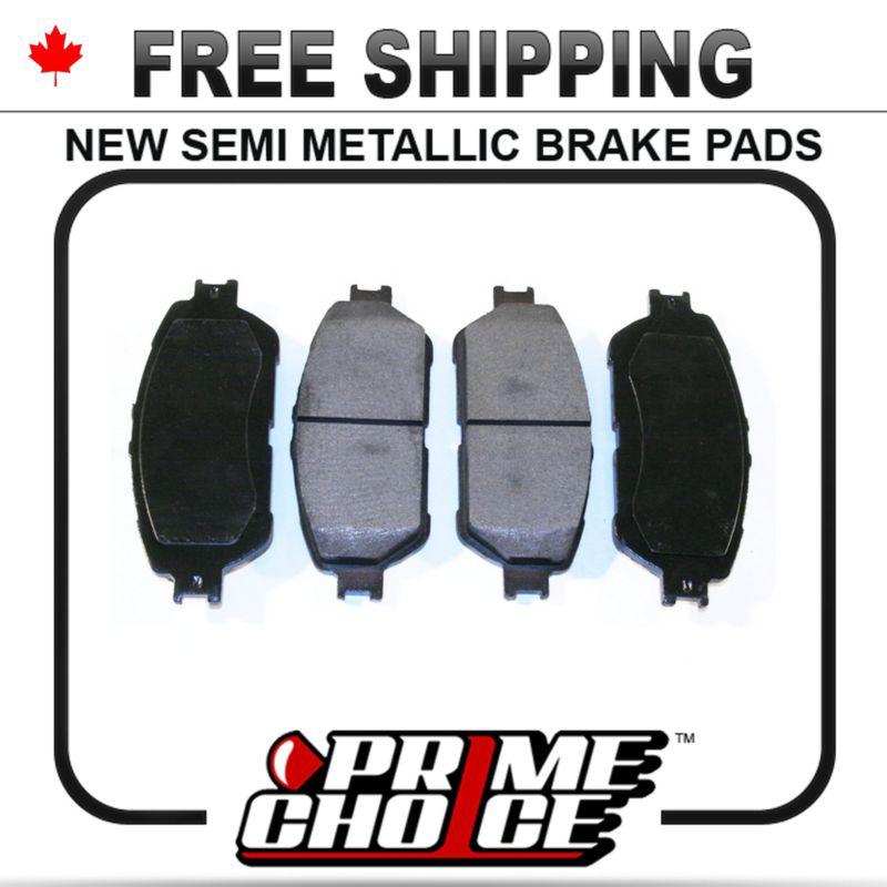 New premium complete set of front metallic disc brake pads with shims