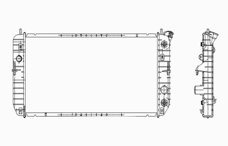 Replacement radiator 00-05 pontiac bonneville automatic / manual 3.8 v6 25731392