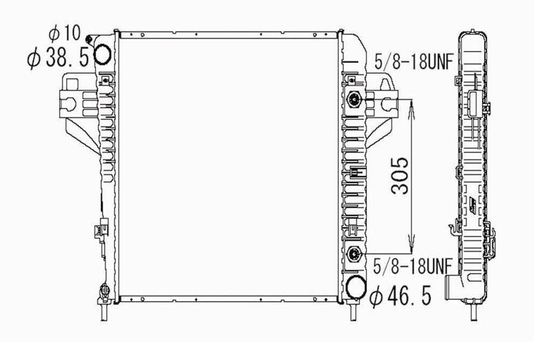 Replacement radiator 2002-2005 jeep liberty automatic / manual 3.7l v6 5208118ab