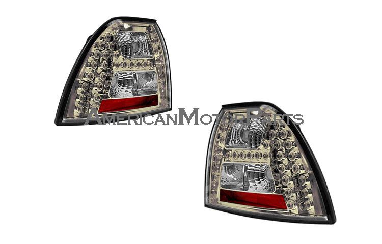 Depo pair euro gun metal style altezza tail light w/led 94-95 honda accord 2/4dr