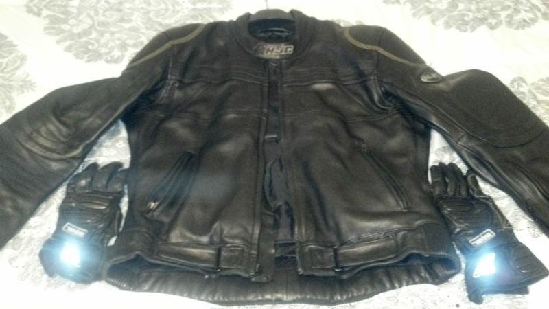 Hjc leather riding suit