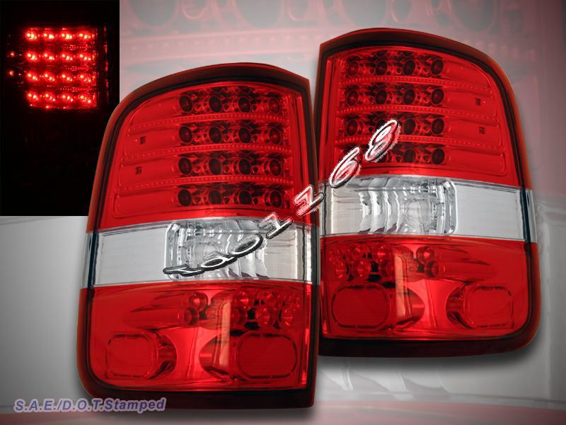 04 - 08 ford f150 styleside led g2 tail lights red clear