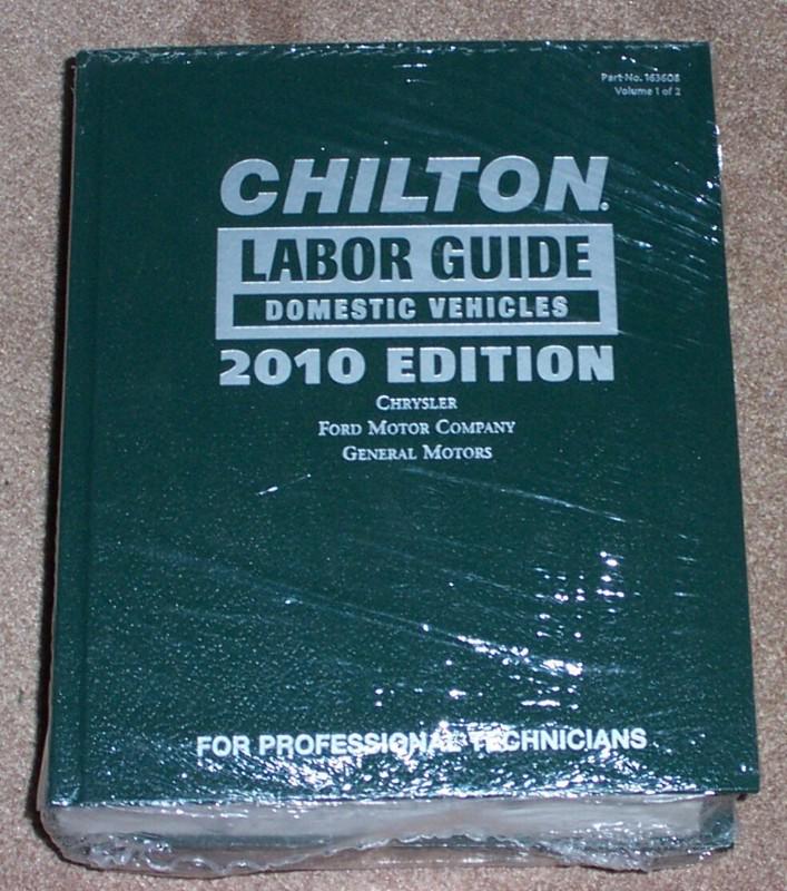 Purchase CHILTON LABOR GUIDE 2 VOLUME SET DOMESTIC AND IMPORT NEW 2010