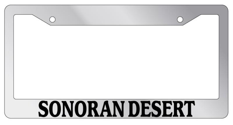 Chrome license plate frame sonoran desert auto accessory novelty national park