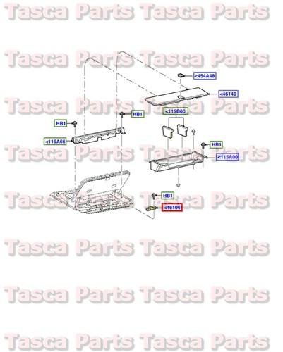 New oem rear loading compartment door latch striker black ford lincoln & mercury