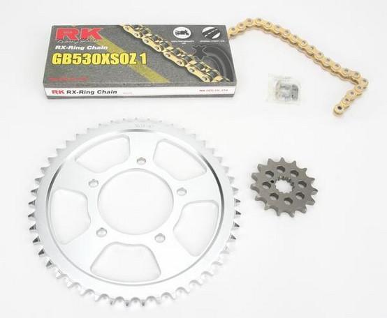 Rk chain/sprocket kit gb 530 xso for honda vfr750f 90-97