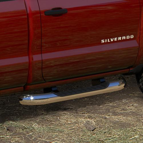 2014 silverado & sierra crew cab 4" chrome round side assist step bars 22805436