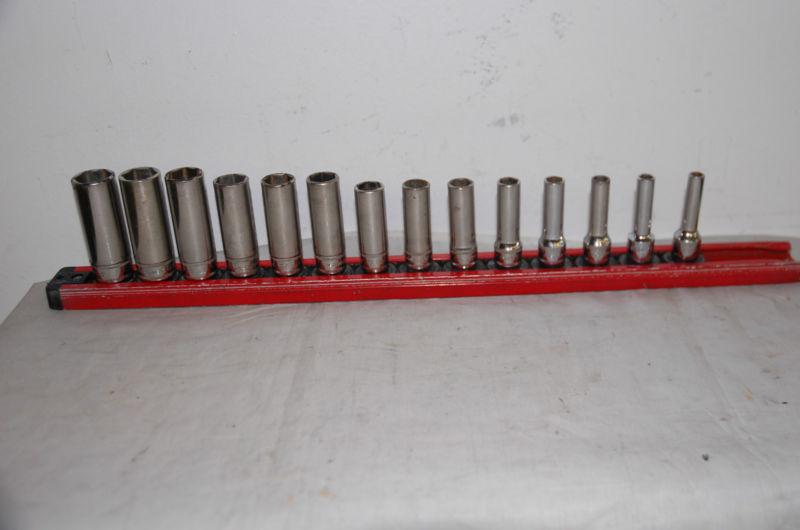 Snap-on  sfsm 14pc 3/8" deep metric socket set 6 point 6mm-19mm