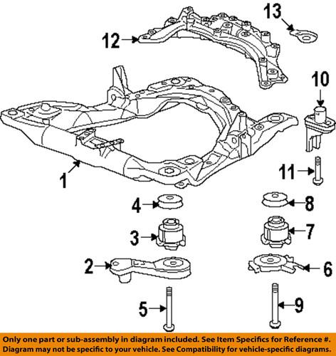 Honda oem 50260ta0a01 front suspension-rear support insulator