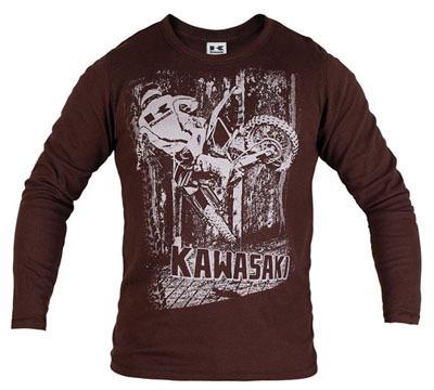 Brand new men's kawasaki kx view from about brown thermal large k201-1751-brlg