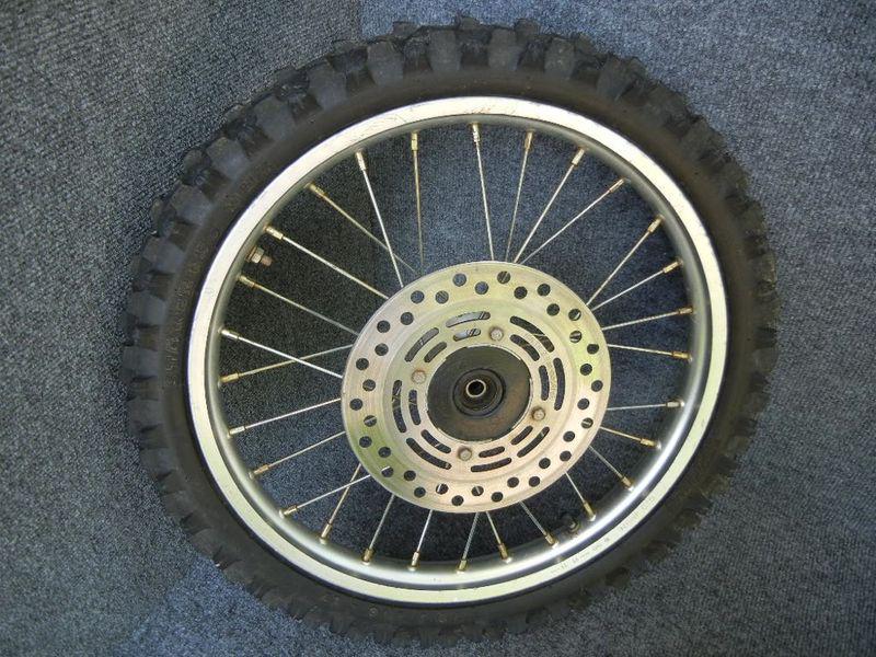 Front wheel - 03 honda cr85 cr85r cr 85 85r - hub rotor spokes rim 17"