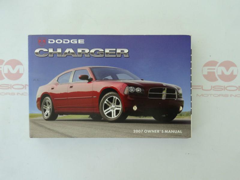 2007 dodge charger owners owner manual with case 