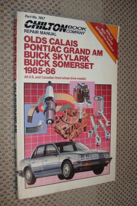 1985-1986 olds pontiac buick skylark grand am chiltons service manual shop book 