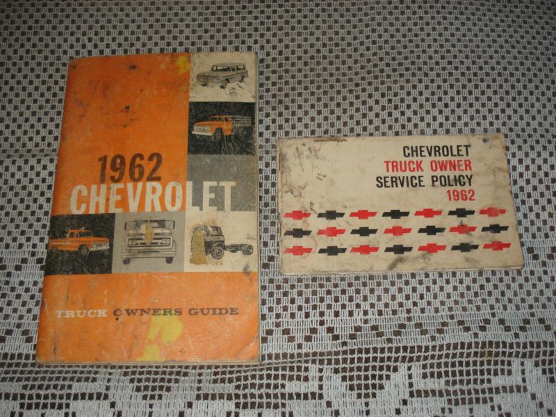 1962 chevy truck owners manual set original glovebox books