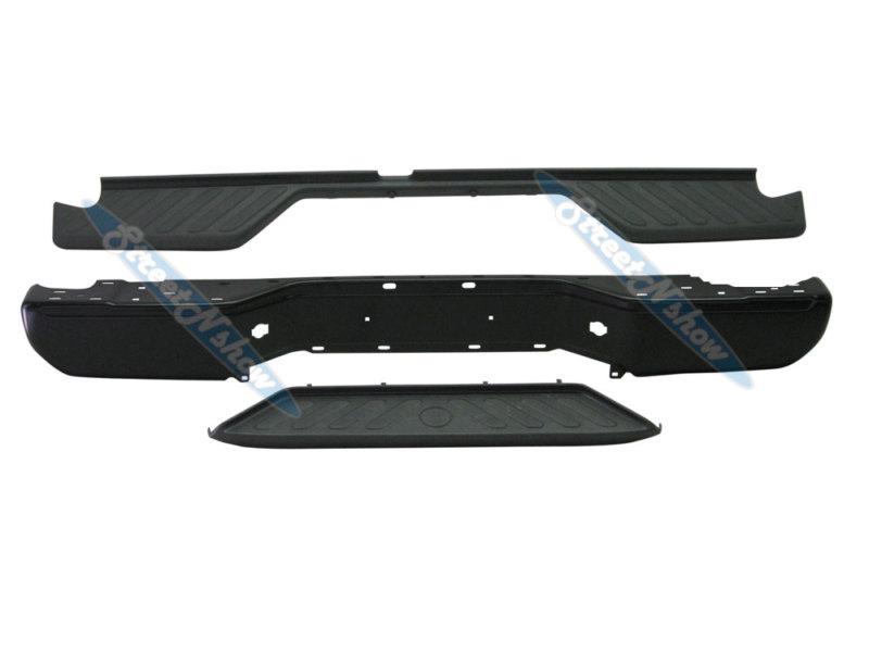 2007-2013 nissan frontier rear bumper face bar black top center pad