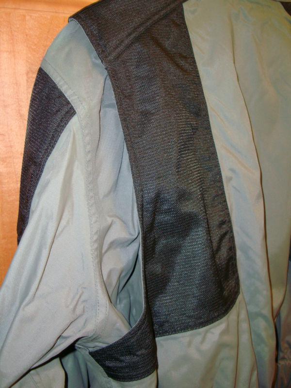 Harley davidson poly-coated nylon raincoat size l 31"long padded shoulder&elbows