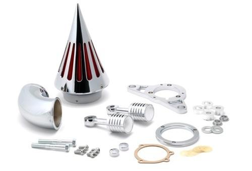 Chrome spike air cleaner intake filter for harley efi twin cam rocker softail