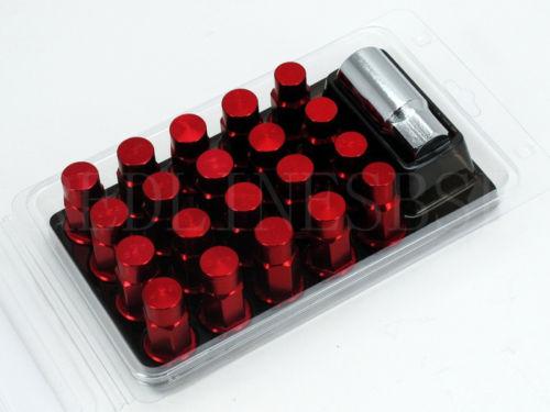 Gsp red color t-4 lug nuts 50mm 20pcs m12 x 1.50 mazda mitsubishi toyota scion