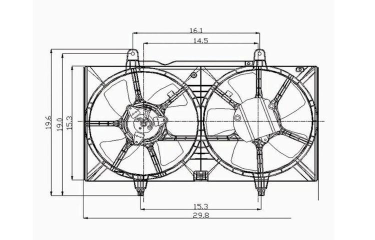 Ac condenser radiator cooling fan 02-06 nissan altima 2.5 04-08 maxima 14818j100