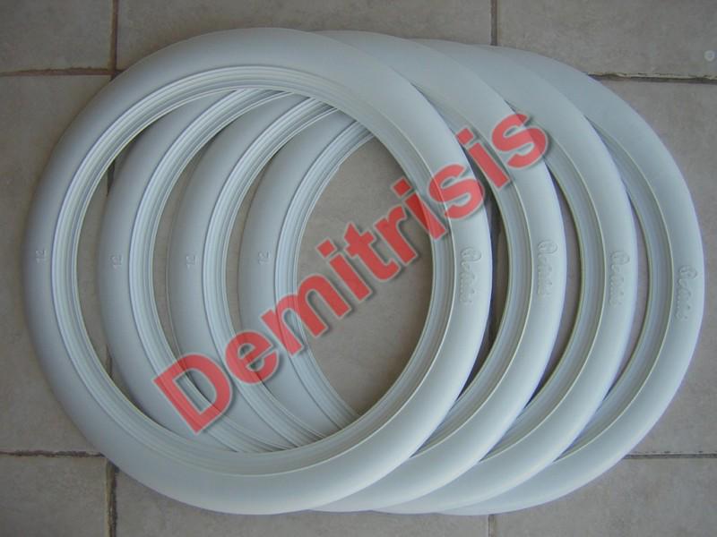 Port-a-wall white wall 12'' inches atlas car tire insert trim set. free shipping