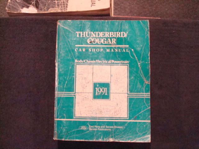 1991 ford thunderbird/mercury cougar factory shop service repair manual book