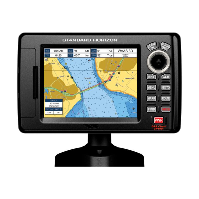 Standard horizon cp190i 5" internal gps chartplotter w/built-in c-map technology