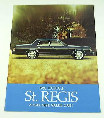 1981 81 dodge st. regis brochure 4dr pillard hardtop