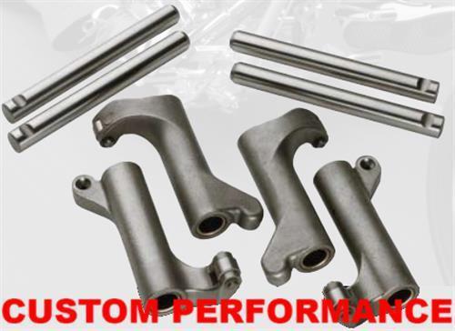 Custom chrome roller rocker arms with shafts harley evo big twin cam sportster 