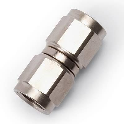 Russell coupler straight -10 an female--10 an female nickel