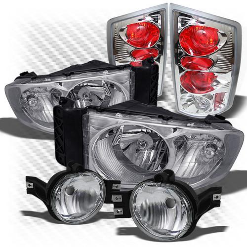 02-05 ram 1500, 03-05 2/3500 headlights + altezza tail lights + fog lights combo