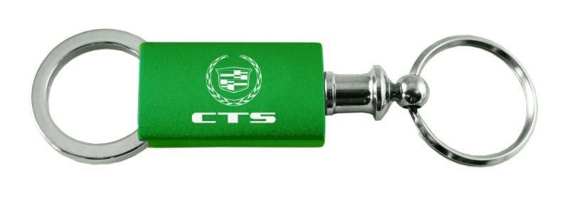 Cadillac cts green valet metal key chain ring tag key fob logo lanyard