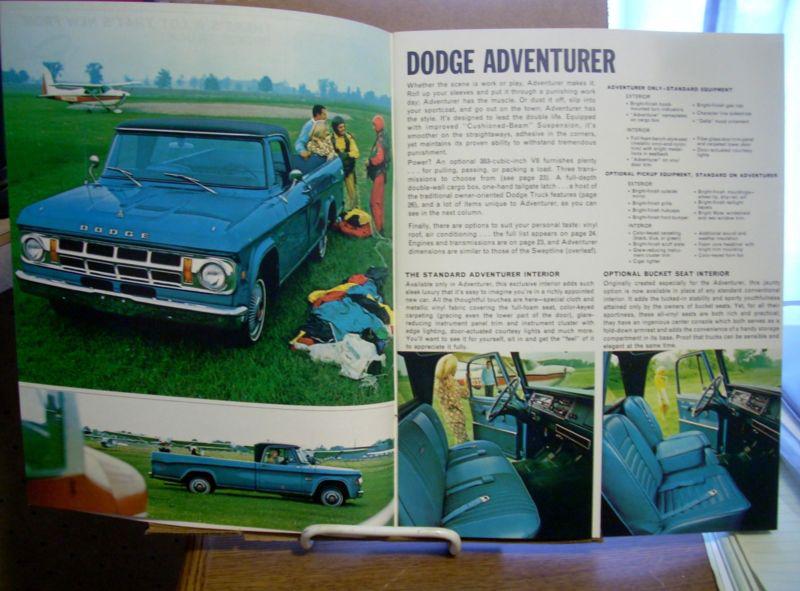 1969 dodge light duty truck sales brochure a100 d100 d200 d300 w100 w200 w300 p+