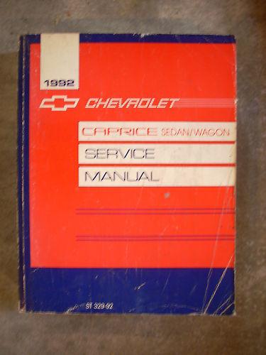 1992 92 chevrolet caprice sedan station wagon service shop repair book manual