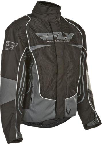 Fly racing snx motorcycle jacket black/gray small