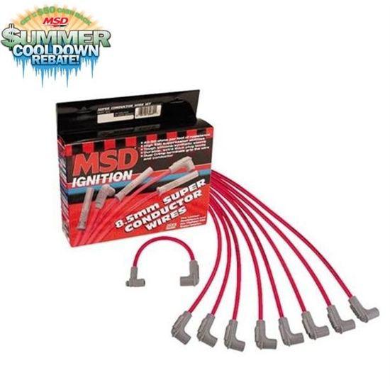 New msd 31599 sbc chevy 8.5mm plug wires, socket style cap, under headers