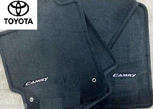 2007 to 2011 toyota camry factory oem carpeted floor mats - black/dk charcoal