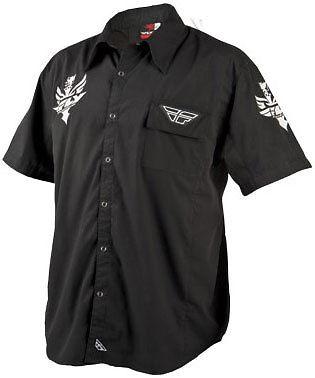 Fly racing fly pit shirt, black, xs motocross enduro atv