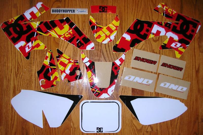 One industries team dc shoes crf50 graphics decals kit honda crf 50 (04-14)