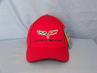 Chevy c6 corvette - flex fit - l/xl red - licensed hat