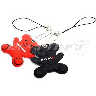 Nismo keychains teddy bear mobile cell phone straps pair jdm genuine new