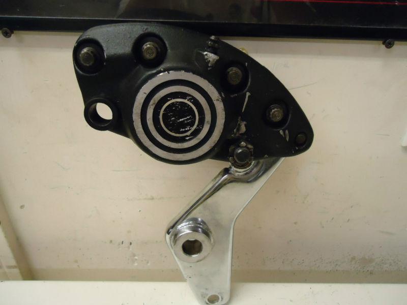 Harley davidson oem shovelhead flh banana brake caliper and support bracket