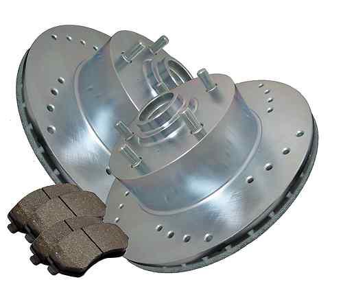 Fits chevy astro gmc safari 2wd front drilled only brake rotors + ceramic pads