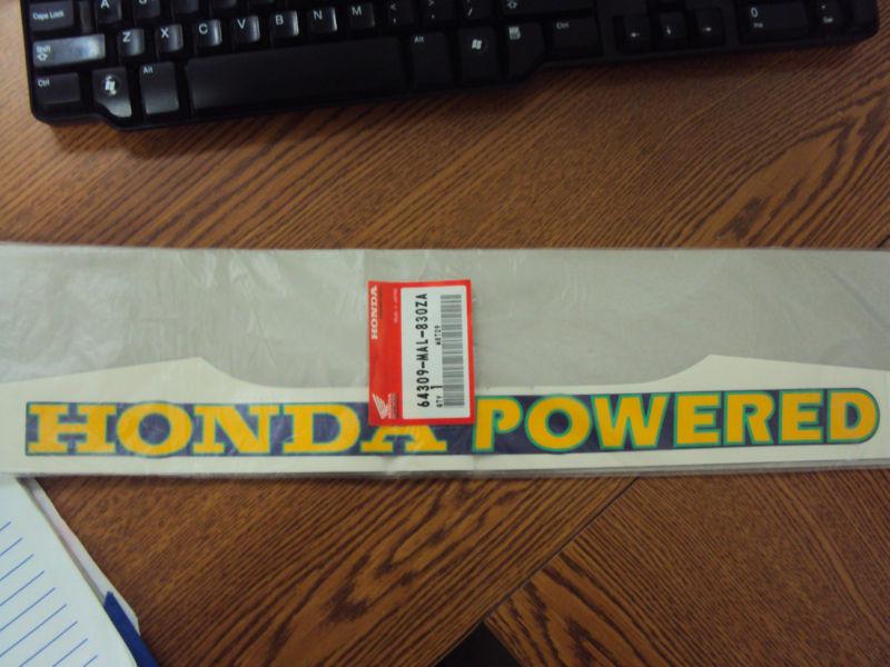 Honda mark b, cowl decal,(type5) pn 64309-mal-830za, 1996-98 cbr600 models