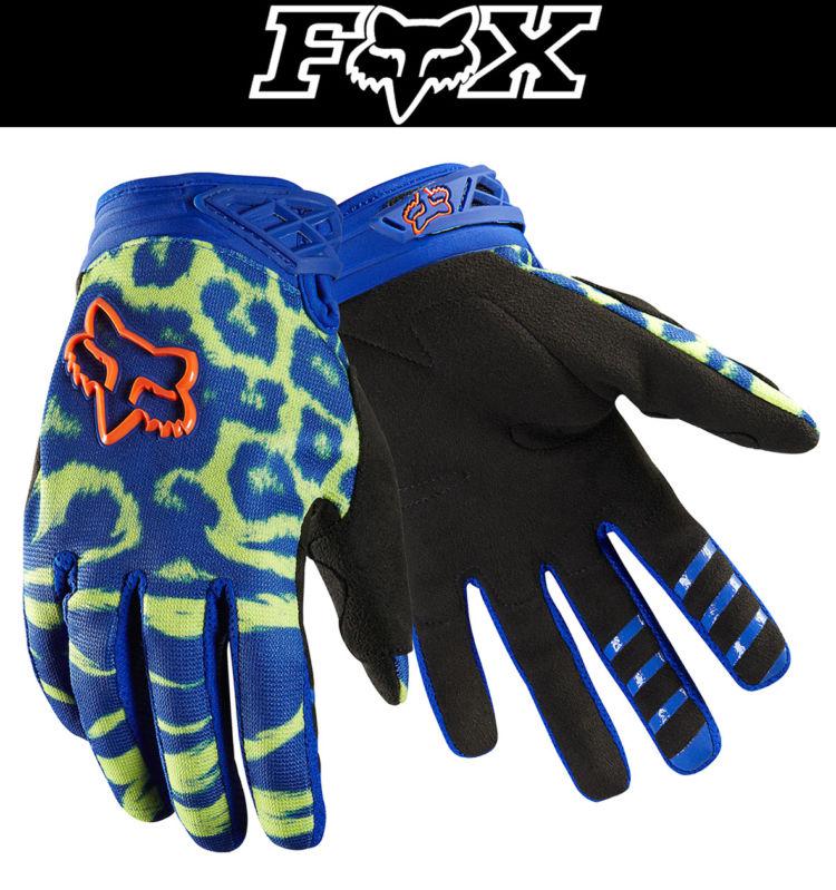 Fox racing womens dirtpaw blue green dirt bike gloves motocross mx atv 2014