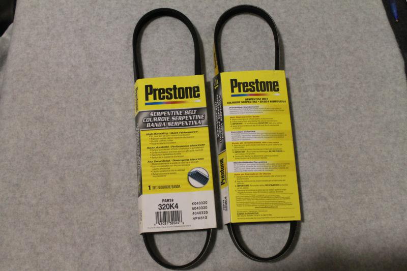 Prestone 320k4 serpentine belt - brand new