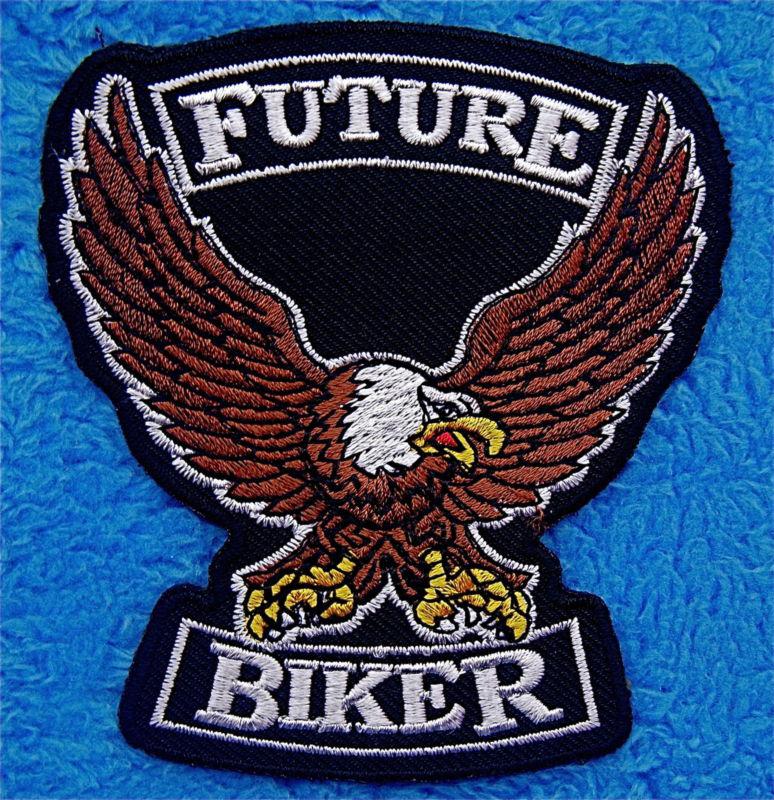  embroidered future biker  sew on or iron on patch