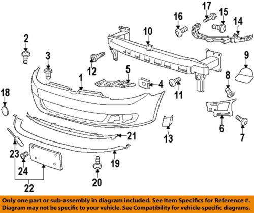 Volkswagen oem 5k0955110cgru front bumper & grille-cap